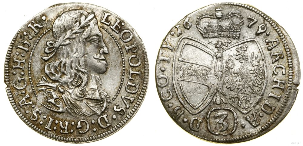 Austria, 3 krajcary, 1679