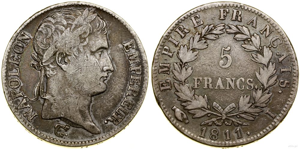 Francja, 5 franków, 1811 I