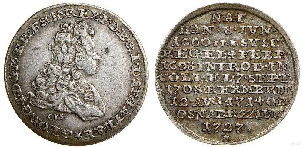 Niemcy, 1/4 talara (pośmiertna), 1727
