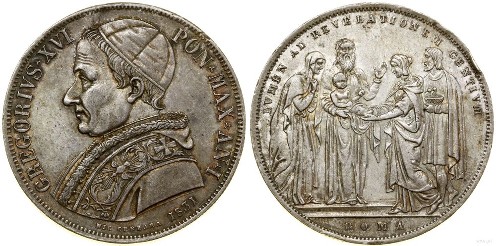 Watykan (Państwo Kościelne), scudo, 1831
