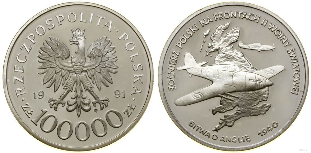 Polska, 100.000 złotych, 1991