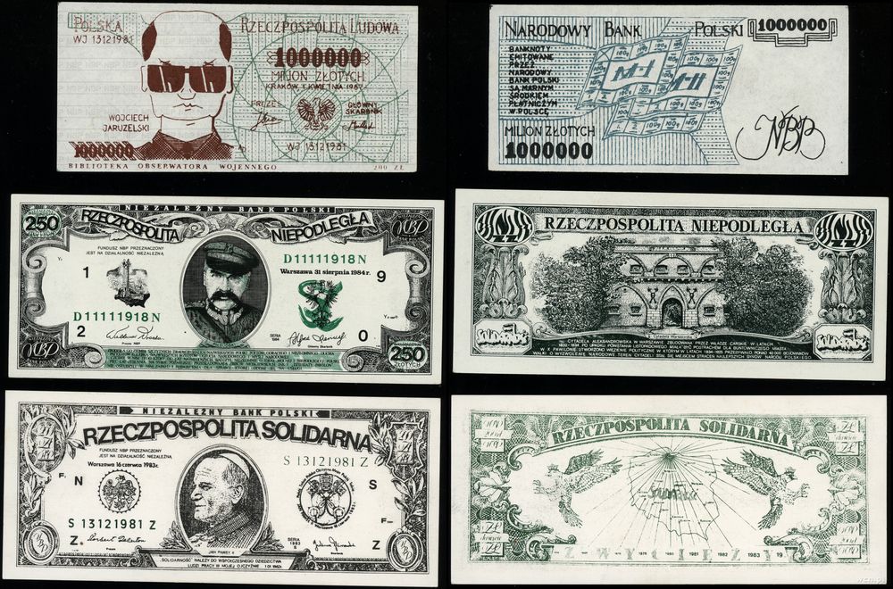 Polska, zestaw 10 banknotów
