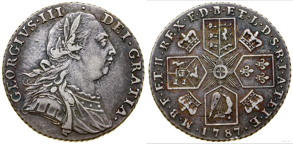Wielka Brytania, 1 szyling, 1787