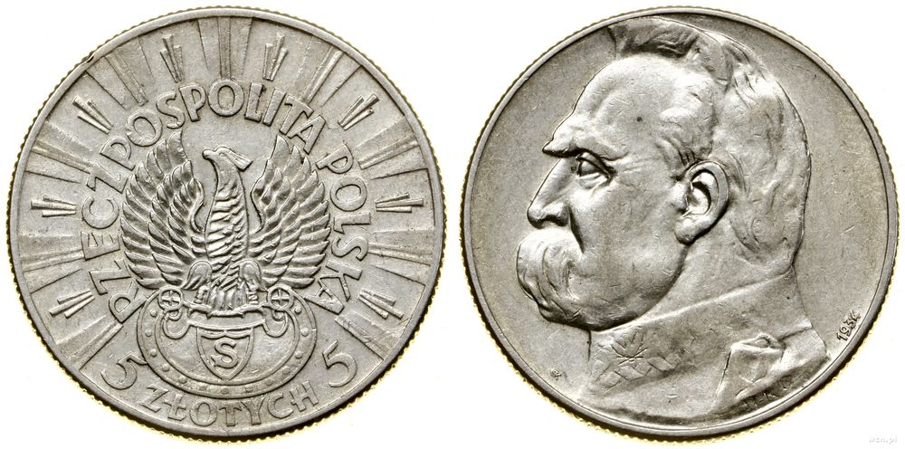 Polska, 5 złotych, 1934 S