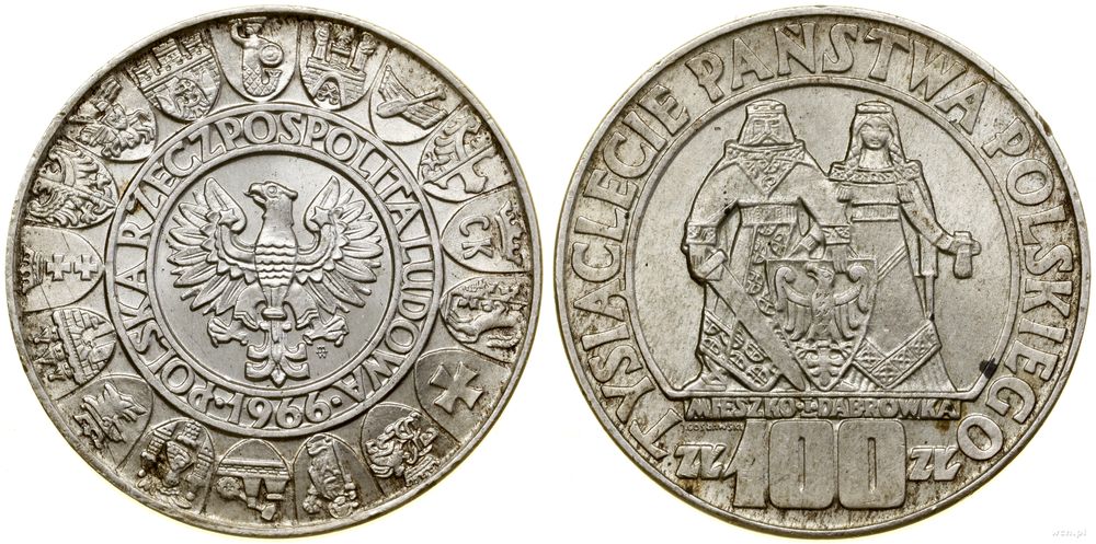 Polska, 100 złotych, 1966