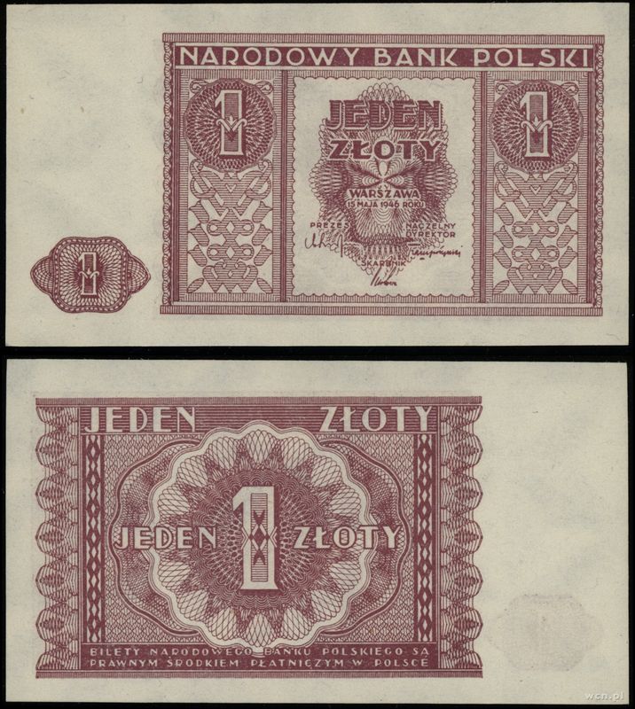 Polska, 1 złoty, 15.05.1946