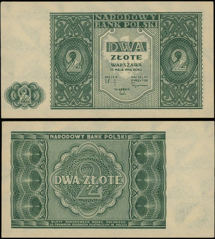 Polska, 2 złote, 15.05.1946