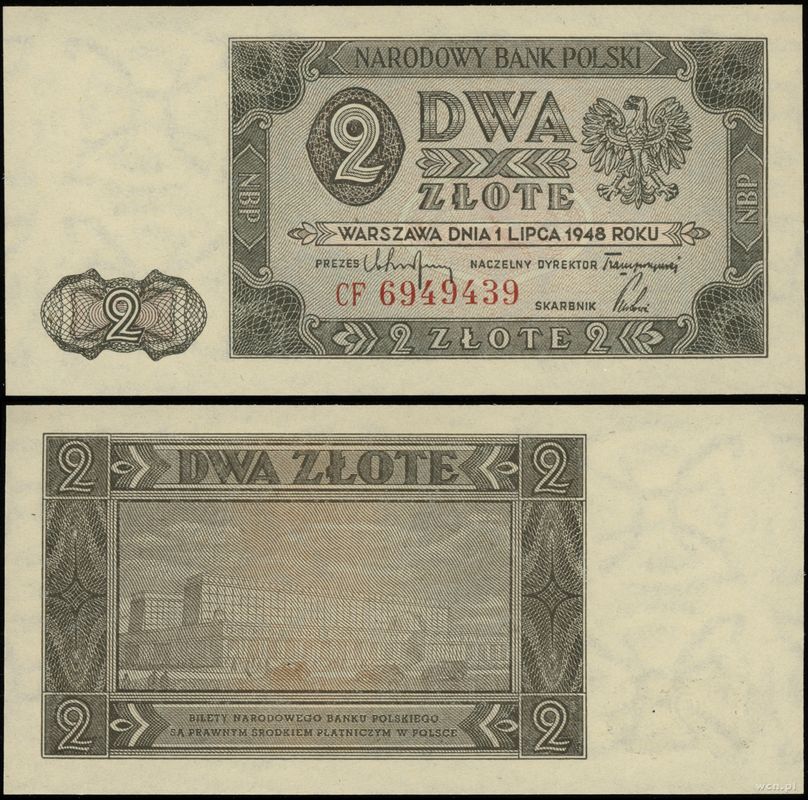 Polska, 2 złote, 1.07.1948