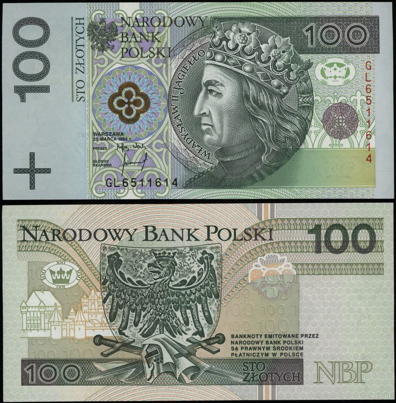 Polska, 100 złotych, 25.03.1994