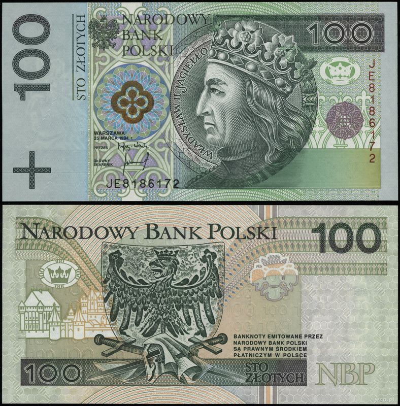 Polska, 100 złotych, 25.03.1994