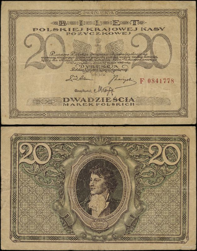 Polska, 20 marek polskich, 17.05.1919
