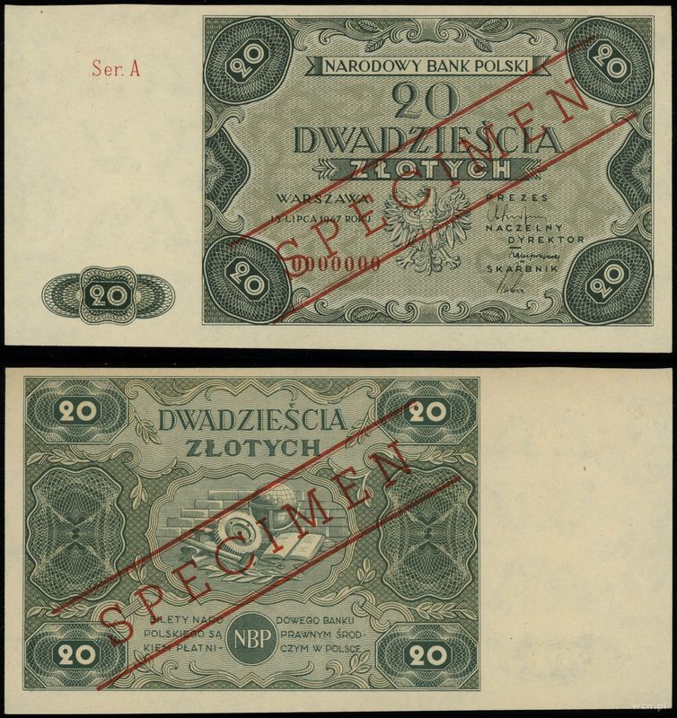 Polska, 20 złotych, 15.07.1947