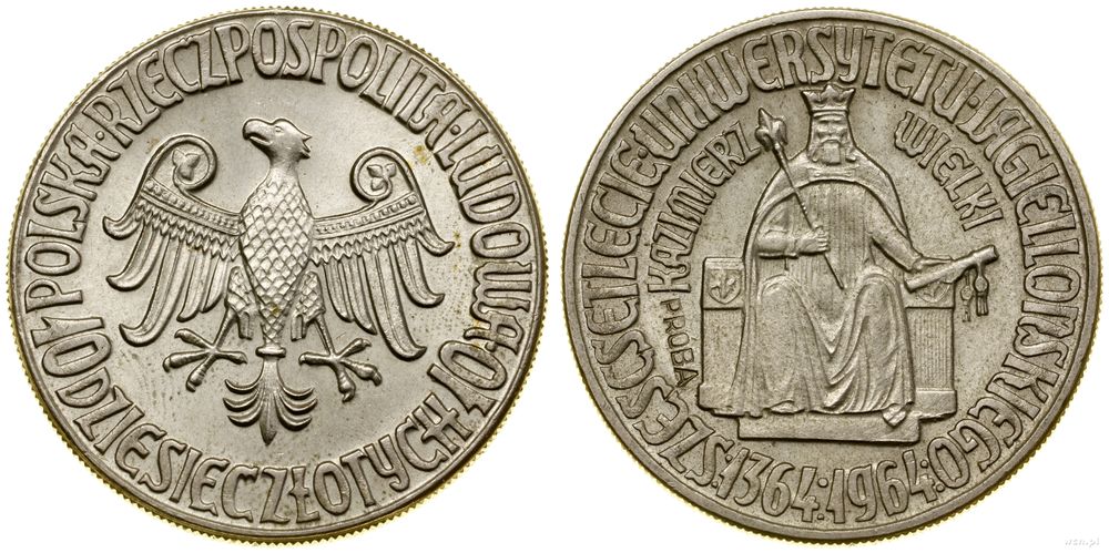 Polska, 10 złotych, 1964