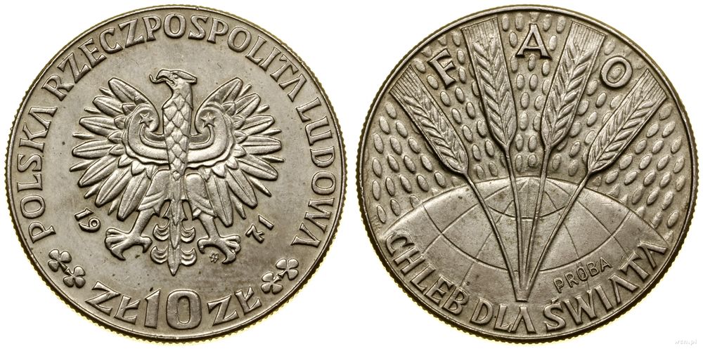 Polska, 10 złotych, 1971