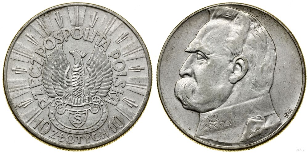Polska, 10 złotych, 1934 S