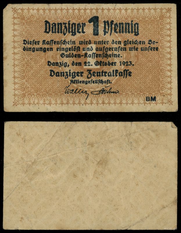 Polska, 1 fenig, 22.10.1923