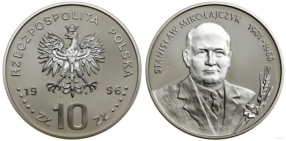 Polska, 10 złotych, 1996