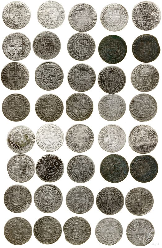 Polska, zestaw 20 półtoraków, 1622–1626