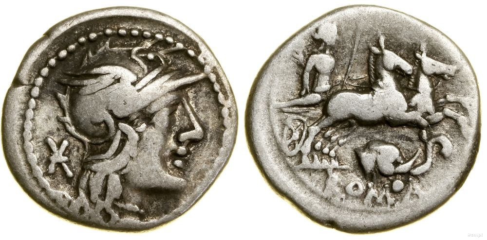 Republika Rzymska, denar, (128 pne)
