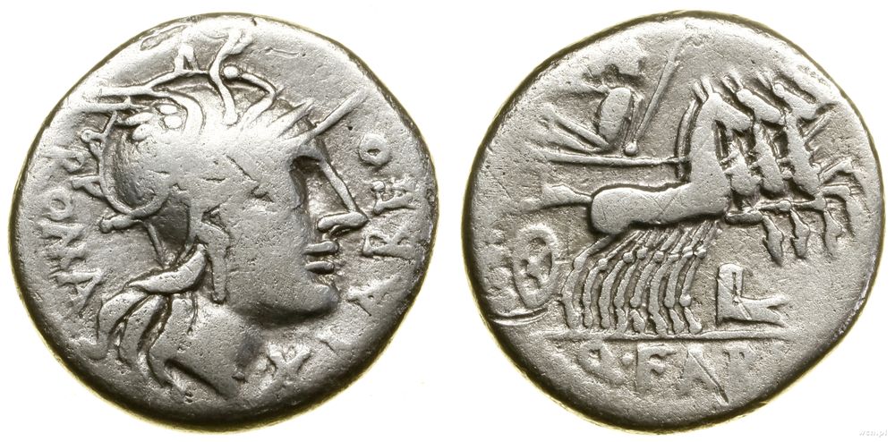 Republika Rzymska, denar, (124 pne)