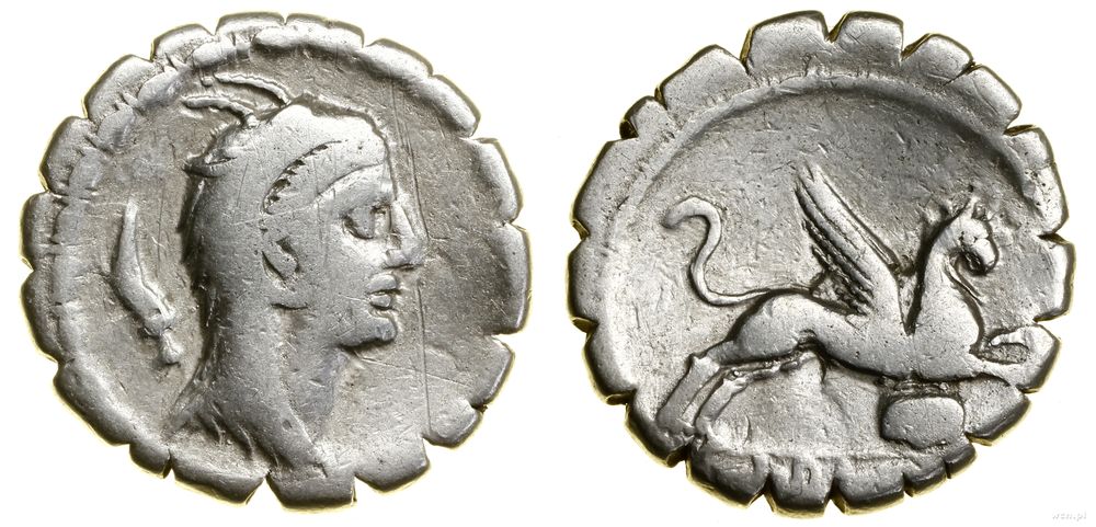 Republika Rzymska, denar serratus, (79 pne)