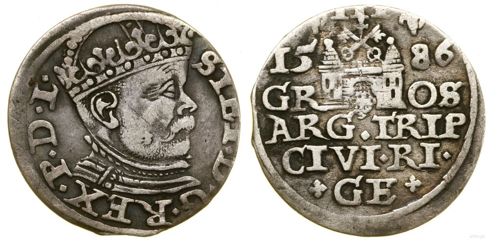 Polska, trojak, 1586