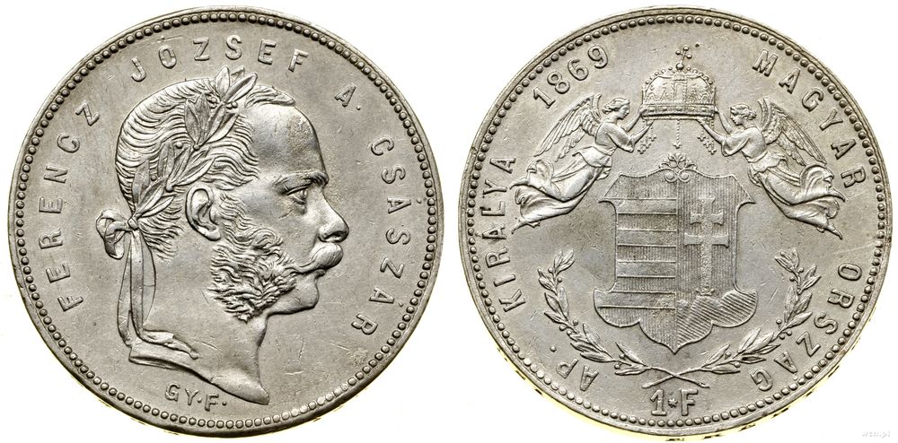 Węgry, 1 forint, 1869 KB