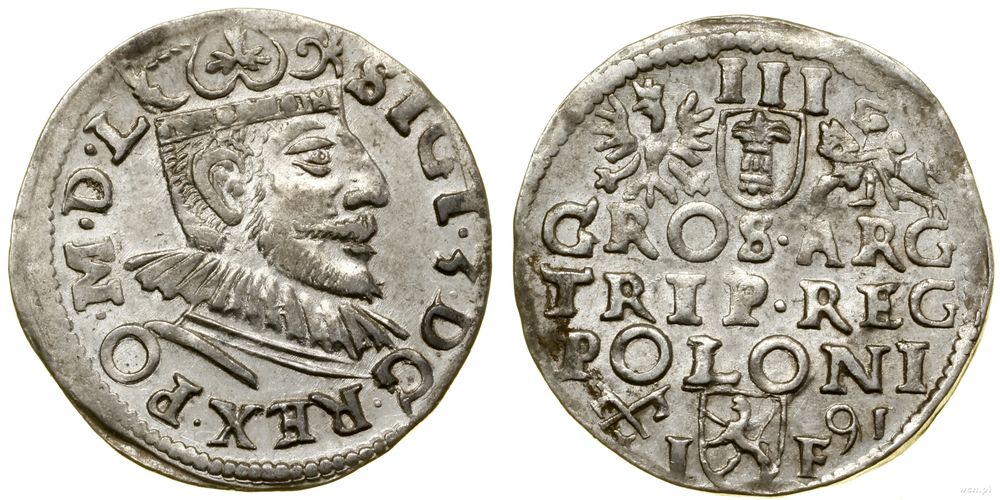 Polska, trojak, 1591