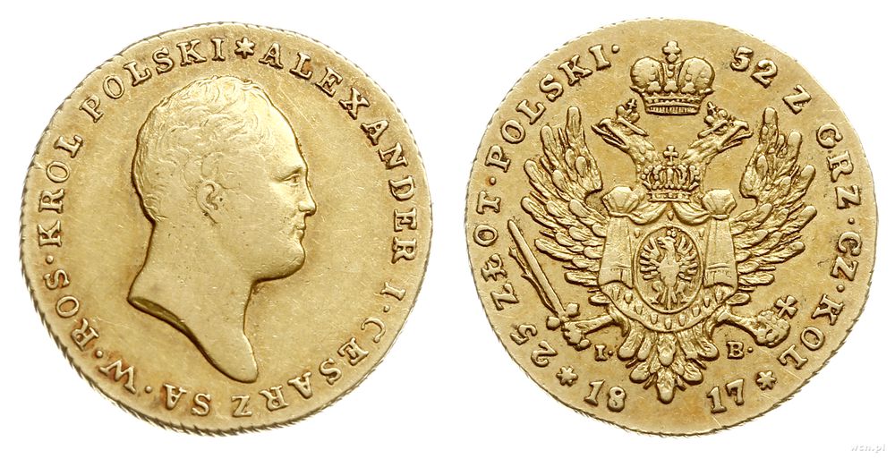 Polska, 25 złotych, 1817/I-B