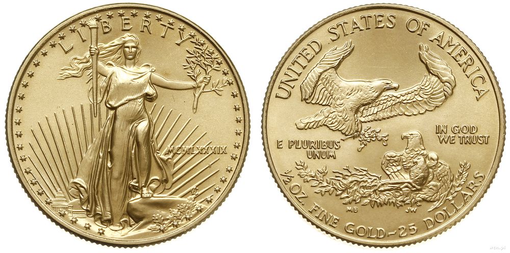 Stany Zjednoczone Ameryki (USA), 25 dolarów, 1989