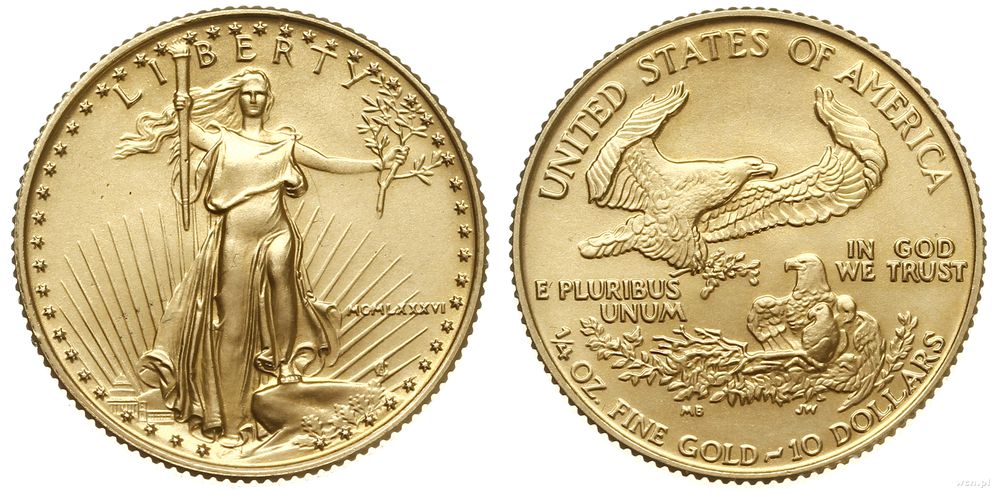 Stany Zjednoczone Ameryki (USA), 10 dolarów, 1986