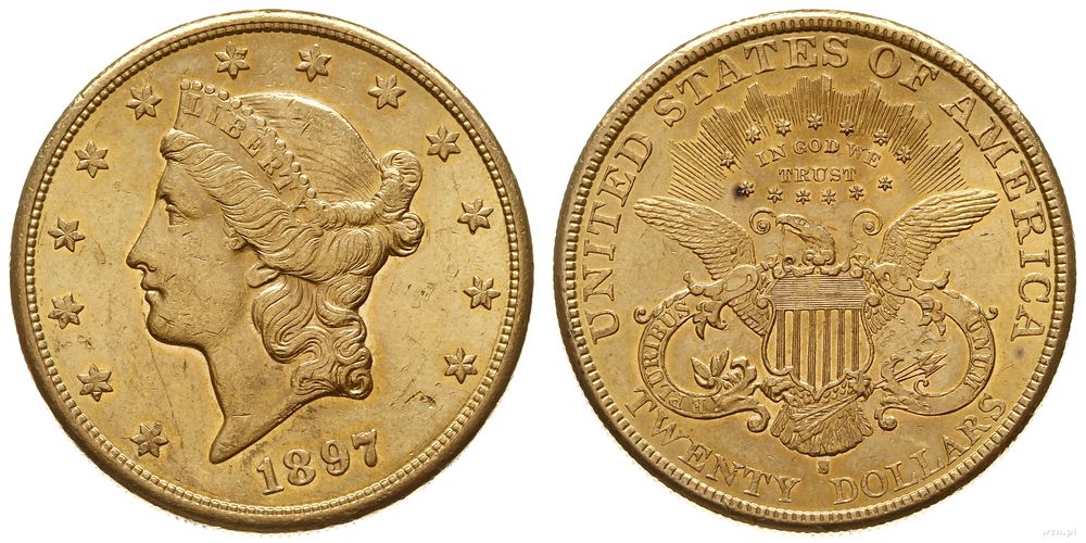 Stany Zjednoczone Ameryki (USA), 20 dolarów, 1897 S