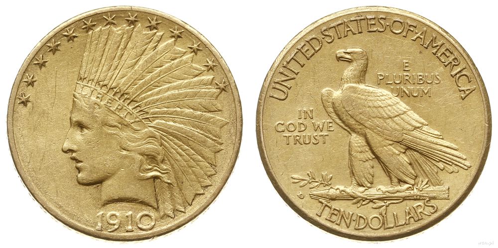 Stany Zjednoczone Ameryki (USA), 10 dolarów, 1910/D