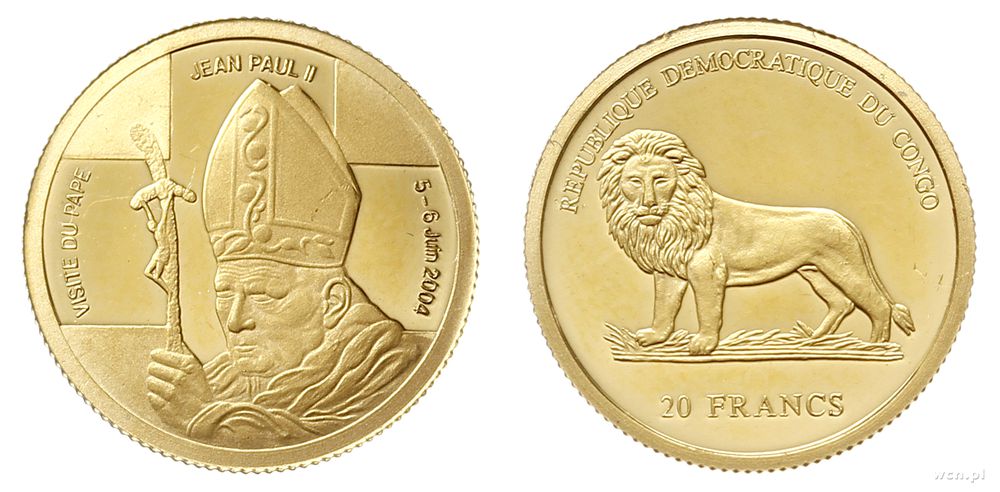 Kongo, 20 franków, 2004