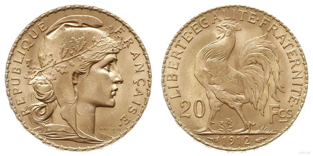 Francja, 20 franków, 1912