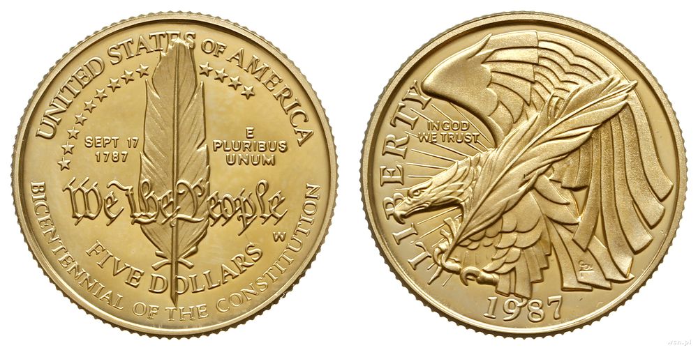 Stany Zjednoczone Ameryki (USA), 5 dolarów, 1987/W