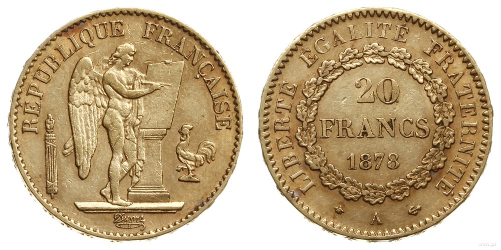 Francja, 20 franków, 1878/A