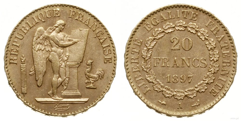 Francja, 20 franków, 1897
