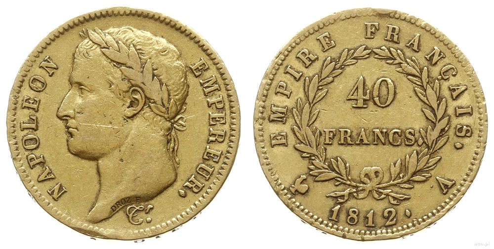 Francja, 40 franków, 1812/A