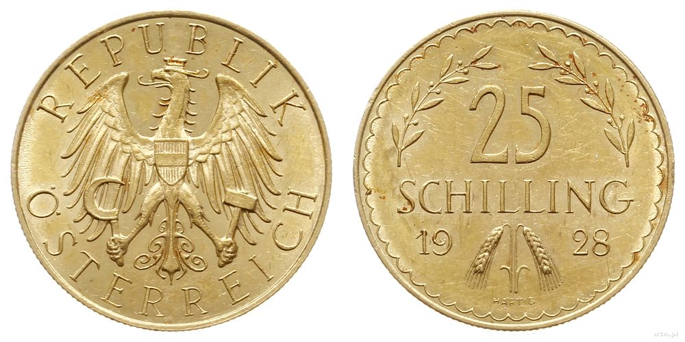 Austria, 25 szylingów, 1928