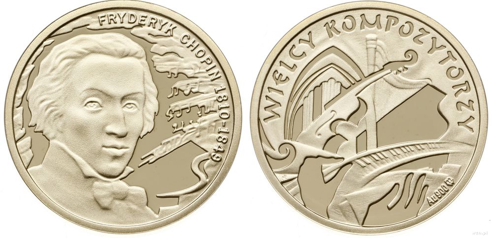 Polska, medal - Fryderyk Chopin 1810-1849 / Wielcy Kompozytorzy