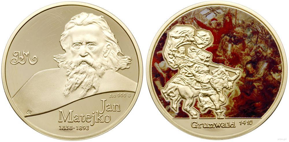 Polska, medal - Jan Matejko 1838-1893 / Grunwald 1410