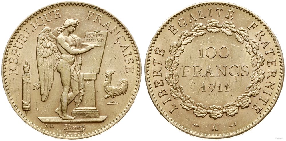 Francja, 100 franków, 1911/A