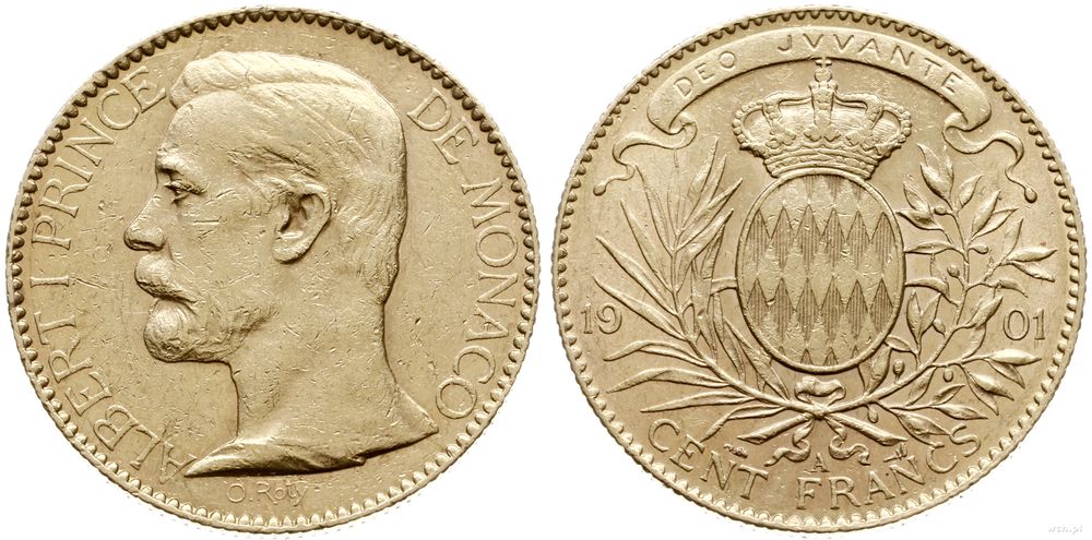 Monako, 100 franków, 1901 A