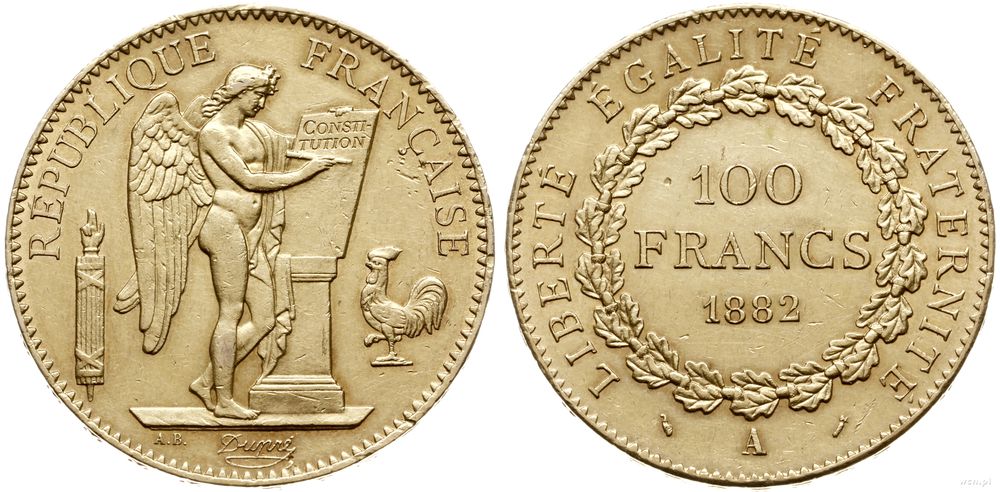 Francja, 100 franków, 1882 A
