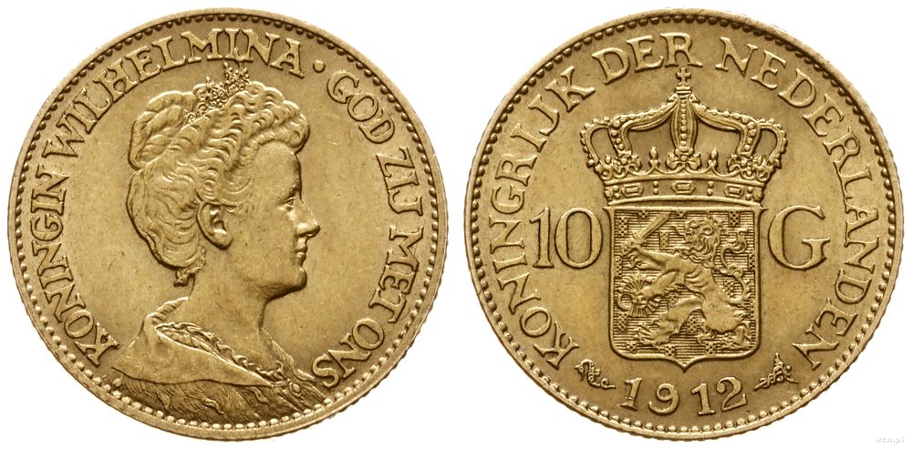 Niderlandy, 10 guldenów, 1912