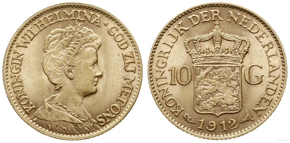 Niderlandy, 10 guldenów, 1912
