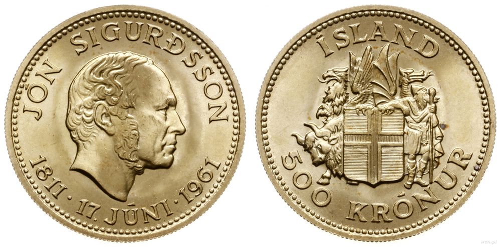 Islandia, 500 koron, 1961