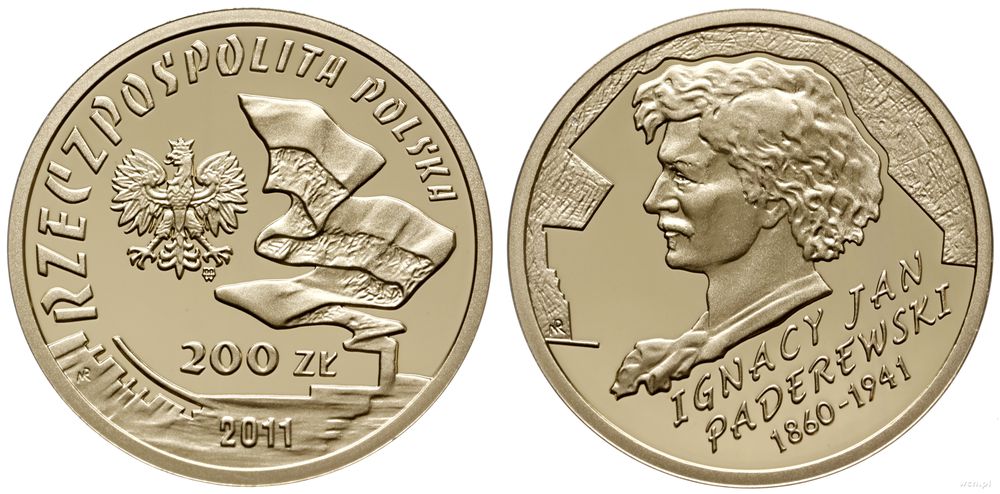 200 złotych 2011 Ignacy Jan Paderewski 1860 1941 Polska