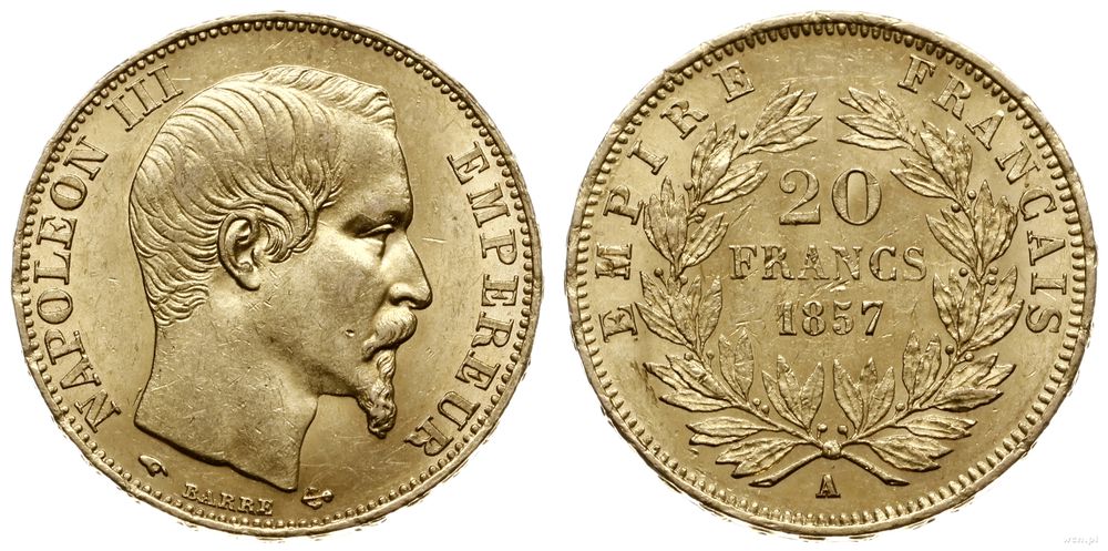 Francja, 20 franków, 1857 A